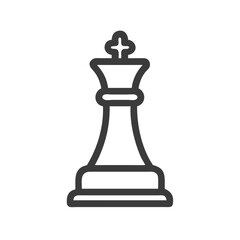 Chess Piece Icon in minimalist design on white background