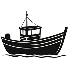 fishing boat vector illustration
