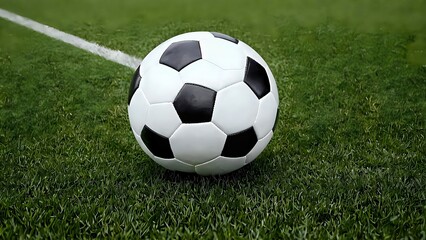 Fototapeta premium soccer ball on grass