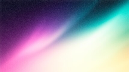Colorful diagonal gradient background fading from purple to yellow, featuring a subtle grain texture