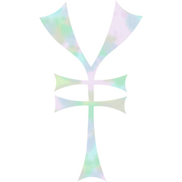 recommend clip art: Clip art image of Japanese yen symbol icon of currency in beautiful watercolor pattern.