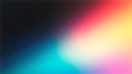Colorful gradient background blending black, blue, pink, and yellow