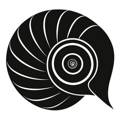 silhouette vector of spiral shell
