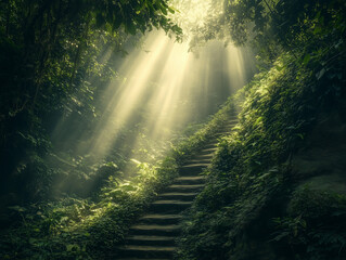 Mystical Forest Stairway