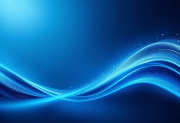 An abstract blue wave design with light accents