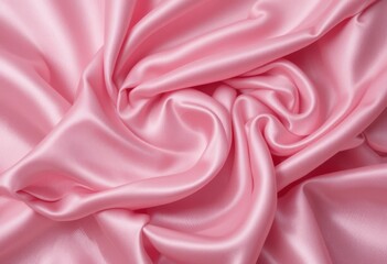 Obraz premium A close-up of a pink satin and silk fabric with a soft, glossy texture