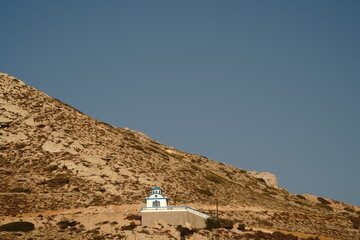 The Greek island of Karpathos surrounded by the Mediterranean Sea