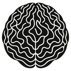 silhouette vector of a brain coral