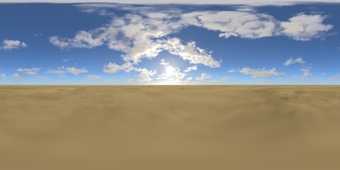 360 degree panoramic sky and clouds, equirectangular projection, environment map. HDRI spherical panorama. 3d illustration