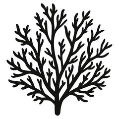 silhouette vector of coral branch