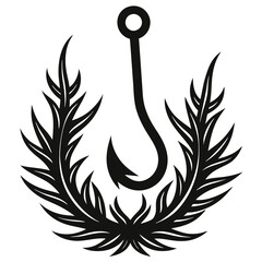 silhouette vector of a fishhook © Absolute Illustros
