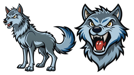 Explore Captivating Wolf Silhouettes and Head Illustrations: Perfect for Nature-Inspired Creative Design and Decor
