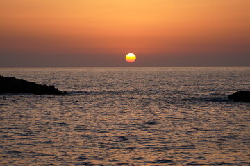 The Greek island of Karpathos surrounded by the Mediterranean Sea