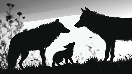 Explore Captivating Wolf Silhouettes and Head Illustrations: Perfect for Nature-Inspired Creative Design and Decor
