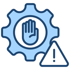 Intrusion Prevention System Blue Icon