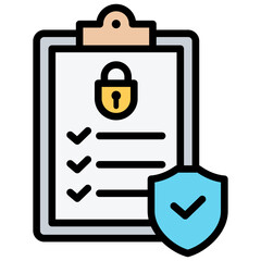 Security Audit Outline Color Icon