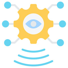 Obraz premium Intrusion Detection System Flat Icon