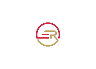 ER logo design modern vector icon template