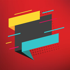 Banner graphic online business display for decoration