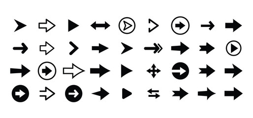  Arrow icon sets. Arrow collection. Simple arrow big set. Vector arrow illustration
