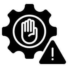 Intrusion Prevention System Glyph Icon