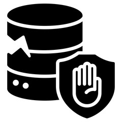 Data Loss Prevention Glyph Icon