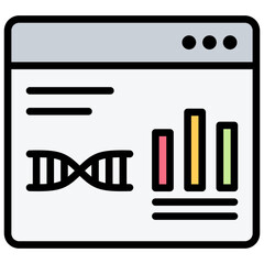 Bioinformatic Outline Color Icon