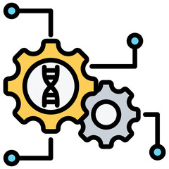 Gene Function Outline Color Icon