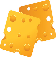 Illustration of Slices of Cheese