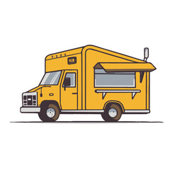 Logo of food truck vector style simple design