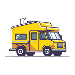 Logo of food truck vector style simple design