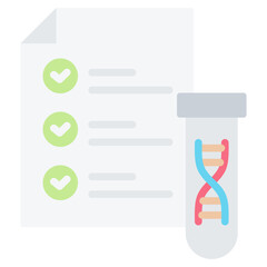 Obraz premium Genetic Testing Flat Icon