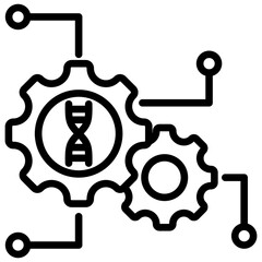 Gene Function Outline Icon