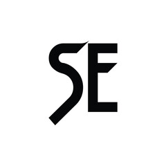SE monogram logo design letter text name symbol monochrome logotype alphabet character simple logo