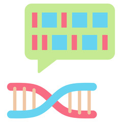 Obraz premium Genetic Code Flat Icon