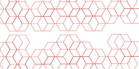 abstract geometric red texture background red hexagon 3D background texture. 3d rendering illustration. Clear pattern abstract background hexagon .Futuristic abstract banner.
