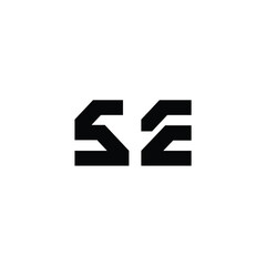 SE monogram logo design letter text name symbol monochrome logotype alphabet character simple logo