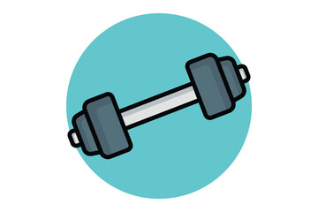 Dumbbell icon. colored outline icon style. icon related to gym and fitness. gym elements vector illustration