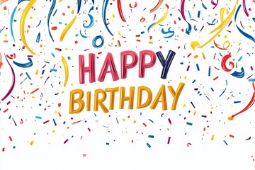 Vibrant Birthday Celebration Illustration