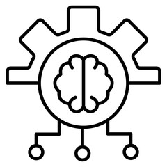 Deep Learning Outline Icon