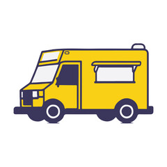 Logo of food truck vector style simple design