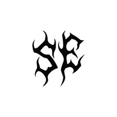 SE monogram logo design letter text name symbol monochrome logotype alphabet character simple logo