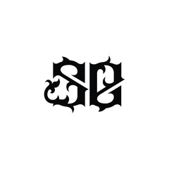 SE monogram logo design letter text name symbol monochrome logotype alphabet character simple logo