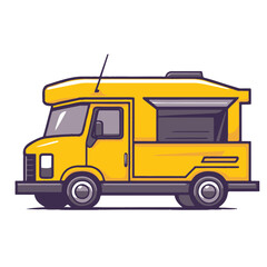 Logo of food truck vector style simple design