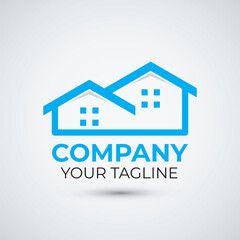 House and building logo design abstract template
