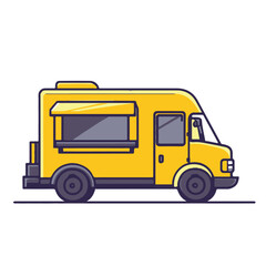 Logo of food truck vector style simple design