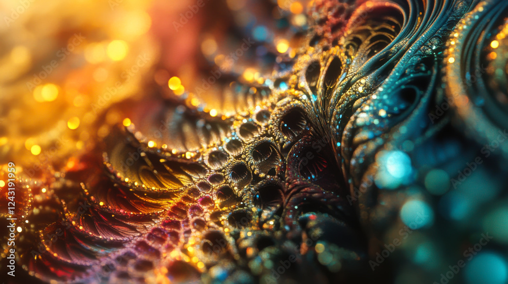 Poster swirling patterns of vibrant colors and textures create a mesmerizing abstract design in a modern ar