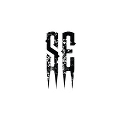 SE monogram logo design letter text name symbol monochrome logotype alphabet character simple logo