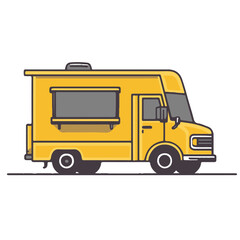Logo of food truck vector style simple design