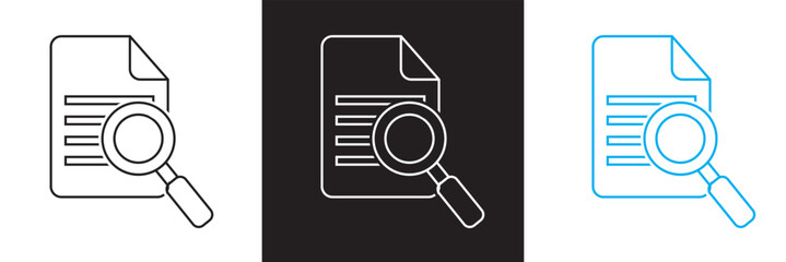 Audit icon. isolated on white and black background. vector illustration. EPS 10